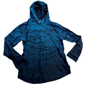 Univibe | Black and Blue Kids Hoodie Long Sleeve Top hombre effect Size Large